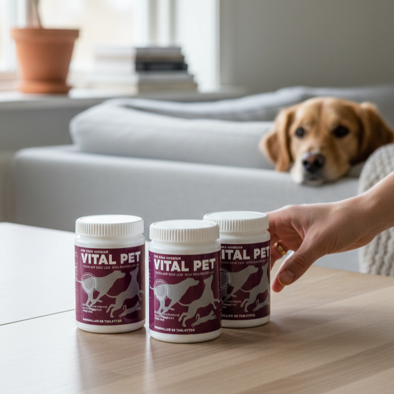 Vital Pet fodertillskott för hundar – 180 tabletter